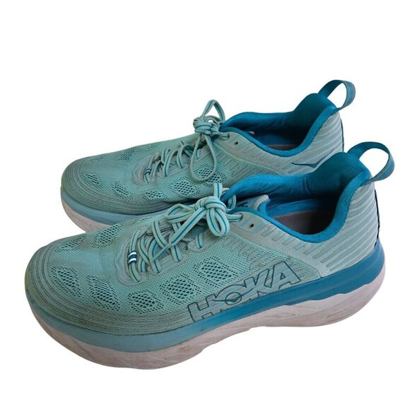 Hoka One One Bondi 6 Teal Blue Running Shoes Size 11 F27219L - Picture 3 of 9